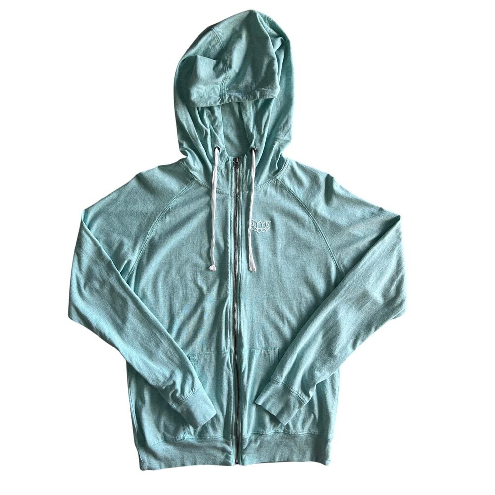 Earth Yoga Women’s Aqua Zip Hoodie Organic Cotton Bamboo XXL